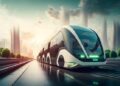 Futuristic Public Transportation. Electric Autonomus Public Transport ...